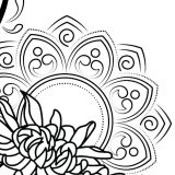 Chrysanthemum Mandala Scorpio Tattoo Design detail