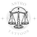 Geometric Scales Libra Tattoo Design watermark
