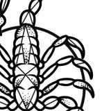 Geometric Scorpion Scorpio Tattoo Design detail