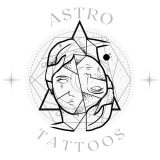Geometric Twins Gemini Tattoo Design watermark
