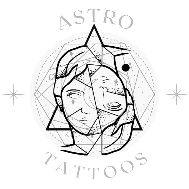 Geometric Twins Gemini Tattoo Design watermark 1
