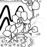 Orchid Mandala Aquarius Tattoo Design detail