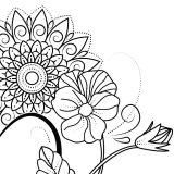 Pansy Mandala Capricorn Tattoo Design detail