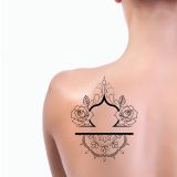 Rose Mandala Libra Tattoo Design overlay